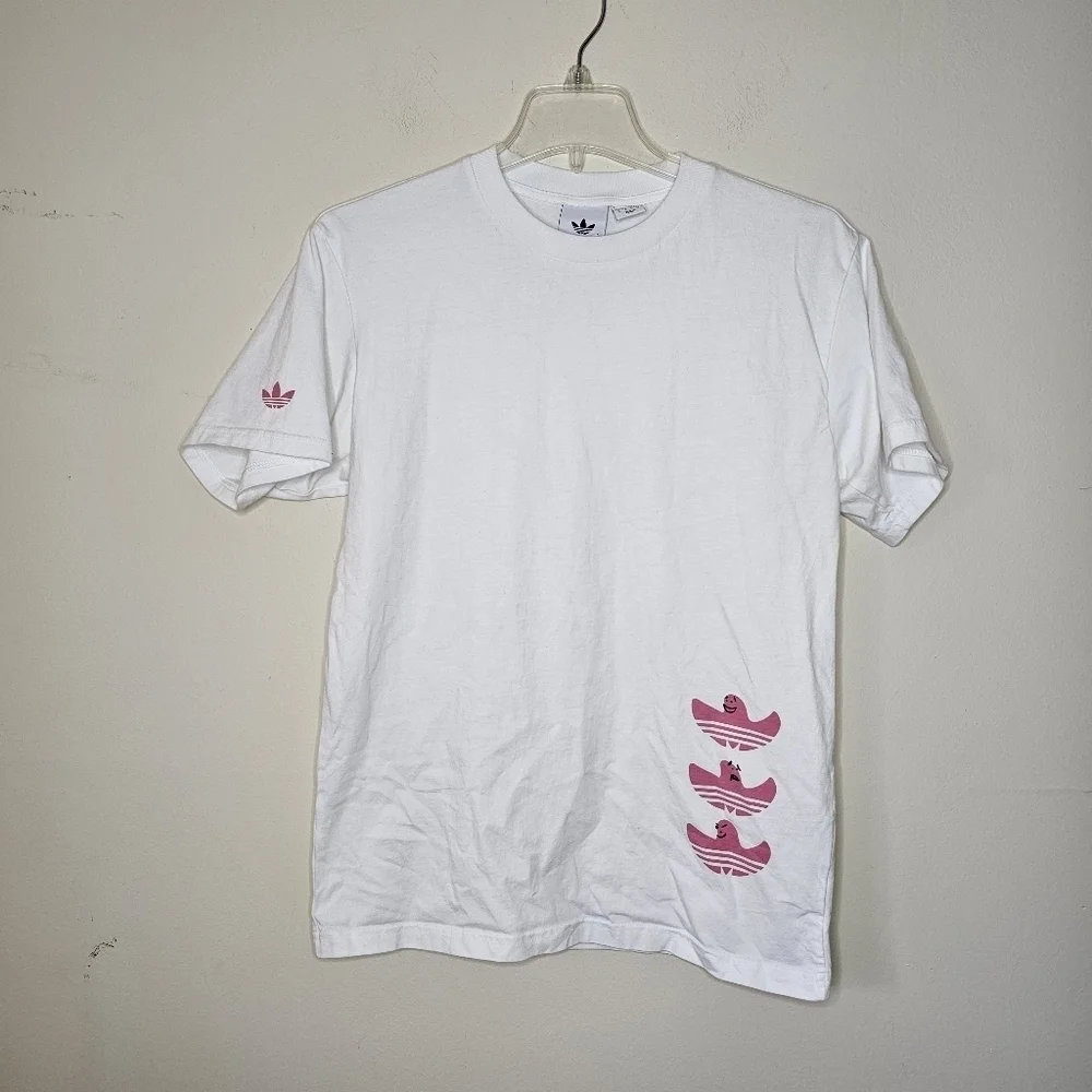 Adidas G Shmoofoil T-Shirt - White/Rose Tone Size Small